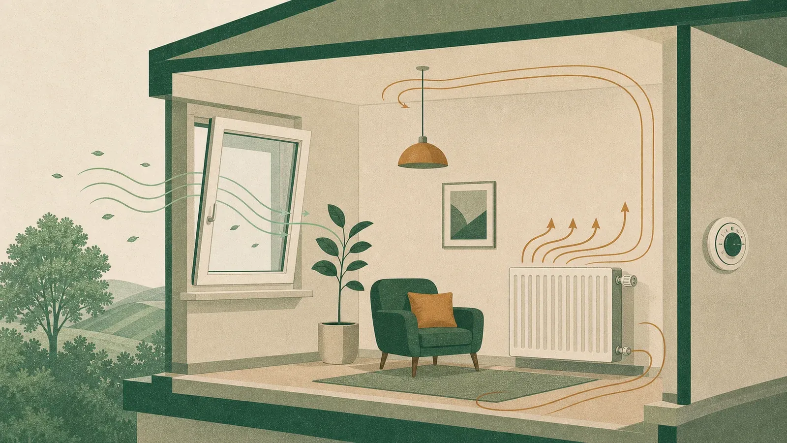 Richtig heizen und lüften: Energie sparen ohne Komfortverlust